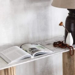 Rochelle Mango Wood & Marble Console Table -Housing Units Furniture Store e991db98f6e7cf49f757e041a156e326