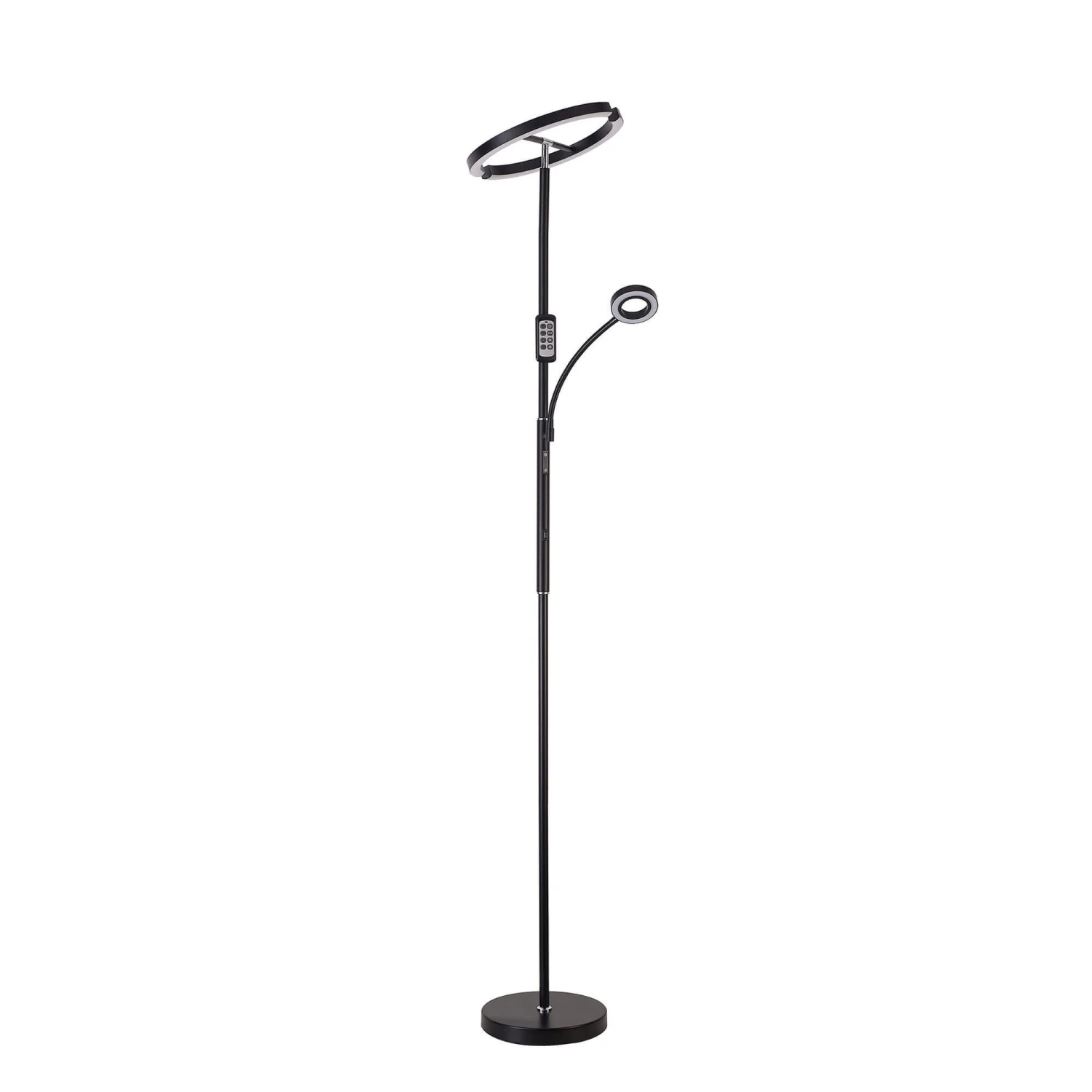Vague Black Uplighter & Reading Light Floor Lamp 2 Vague Black Uplighter & Reading Light Floor Lamp - Image 2