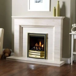 Montese Black & Brass Manual Gas Fire