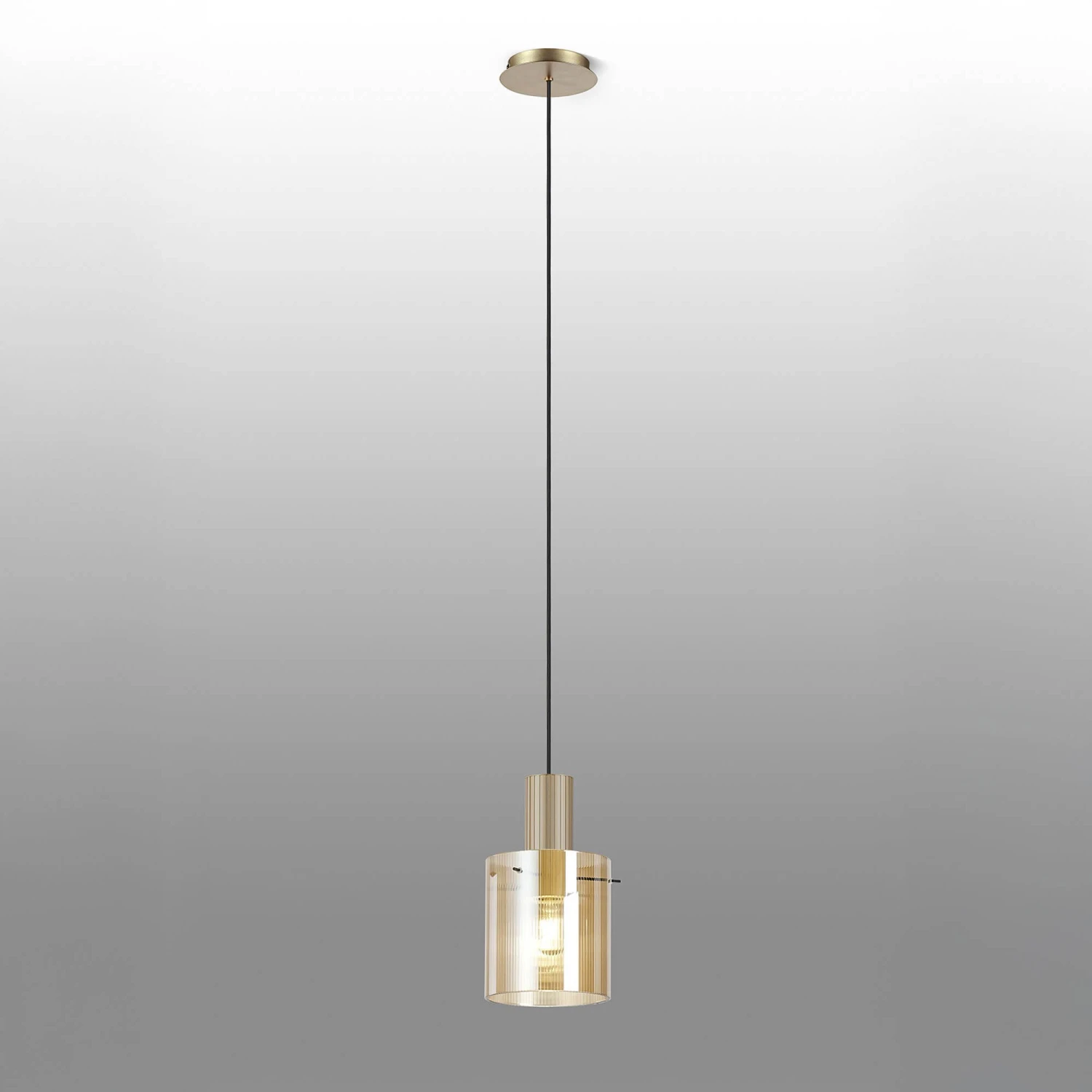 Lino Ribbed Light Gold & Amber Narrow Line Pendant Light 1 Lino Ribbed Light Gold & Amber Narrow Line Pendant Light