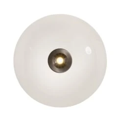 Verre Dark Brown & Opal Glass Flush Ceiling And Wall Light -Housing Units Furniture Store eaeb83572c56e99124e4e88c912656e5