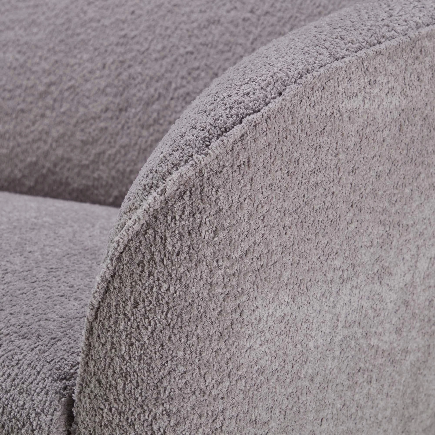 Adrienne Grey Boucle Fabric Loveseat 4 Adrienne Grey Boucle Fabric Loveseat - Image 4
