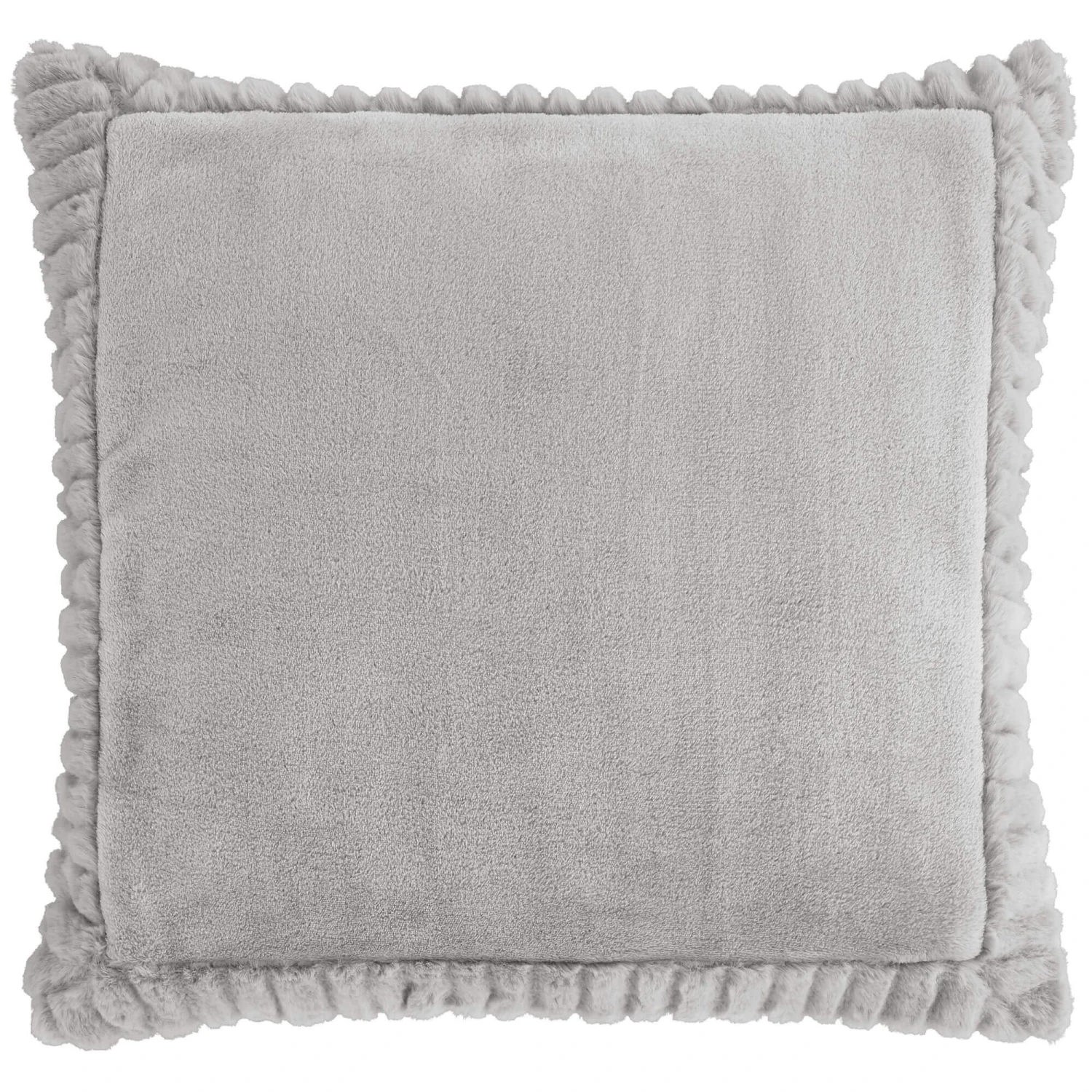 Catherine Lansfield 55cm X 55cm Soft Touch Grey Cushion 2 Catherine Lansfield 55cm X 55cm Soft Touch Grey Cushion - Image 2