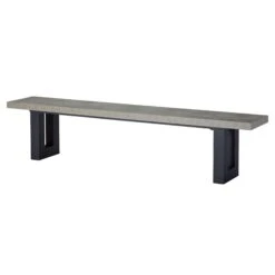 Ingrid Concrete-Effect 160cm Dining Bench