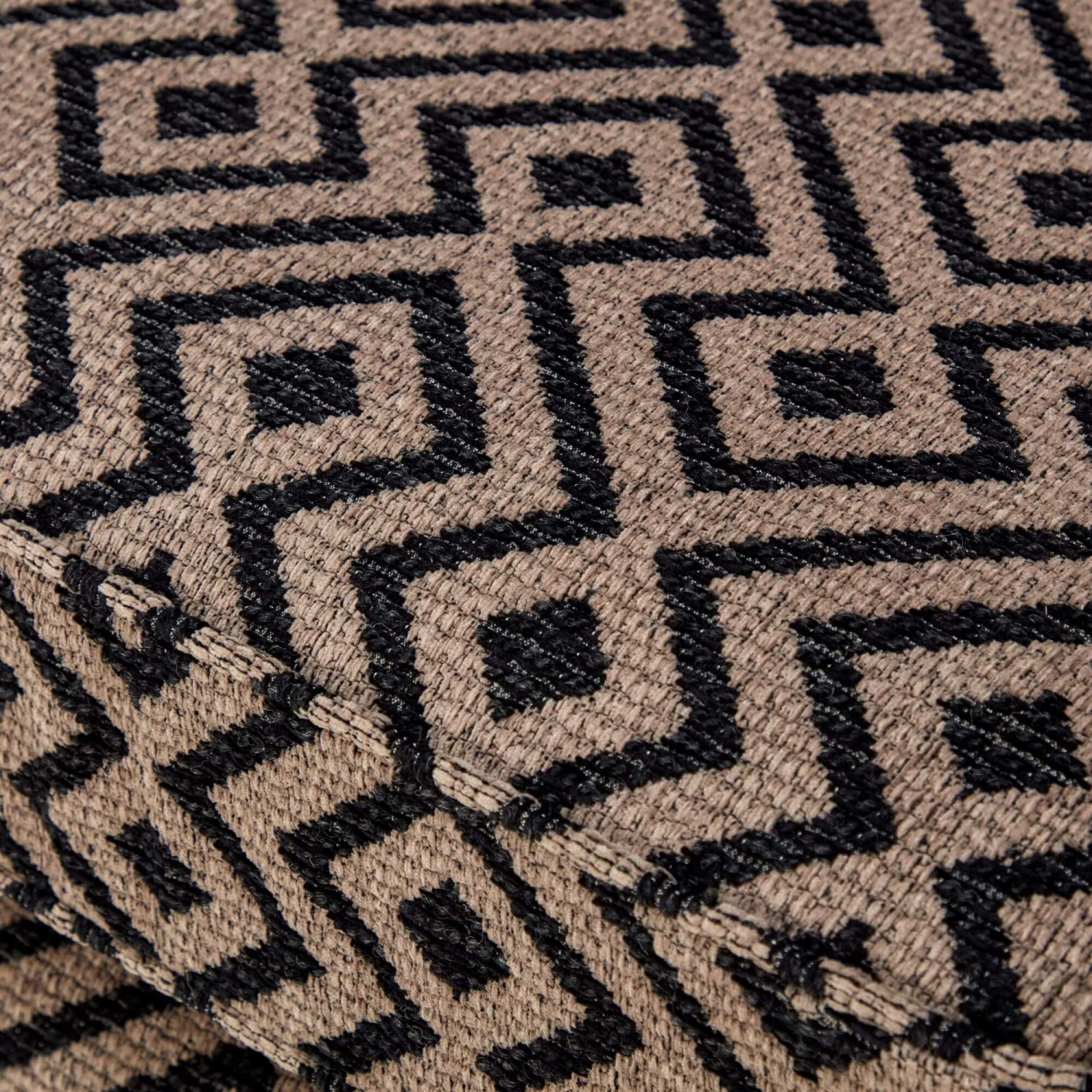 Lucinda Black & Natural Patterned Fabric Accent Armchair 6 Lucinda Black & Natural Patterned Fabric Accent Armchair - Image 6