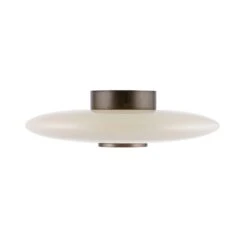 Verre Dark Brown & Opal Glass Flush Ceiling And Wall Light -Housing Units Furniture Store ed38d5e612637fec270f72b5ef8b3704