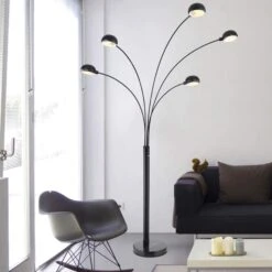Lounge Black 5 Arm LED Floor Lamp -Housing Units Furniture Store ee120e6eaaf28c79faed34848961c145