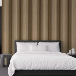 Natural Oak Acoustic Decorative Wall Slat Panel -Housing Units Furniture Store eeac25110b2393a41cf8b21ab85beb5e