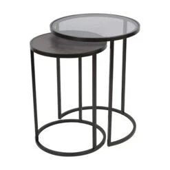 Libra Turner Set Of 2 Round Nesting Side Tables
