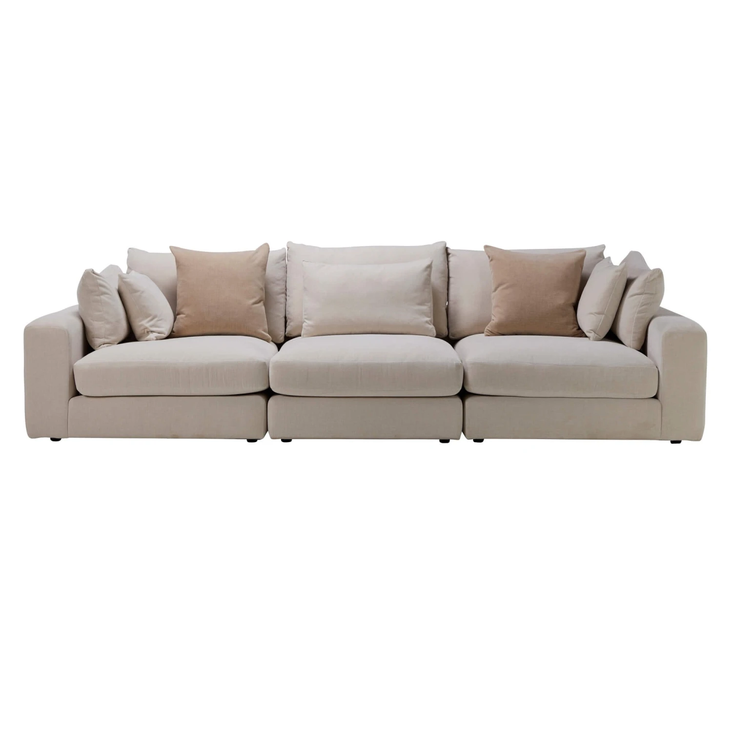 Genevieve Tuscan Ivory Fabric 3 Seater Sofa 2 Genevieve Tuscan Ivory Fabric 3 Seater Sofa - Image 2