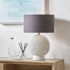 Sea Urchin White Table Lamp Base