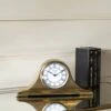 Retro Carriage Brass Finish Mantel Clock