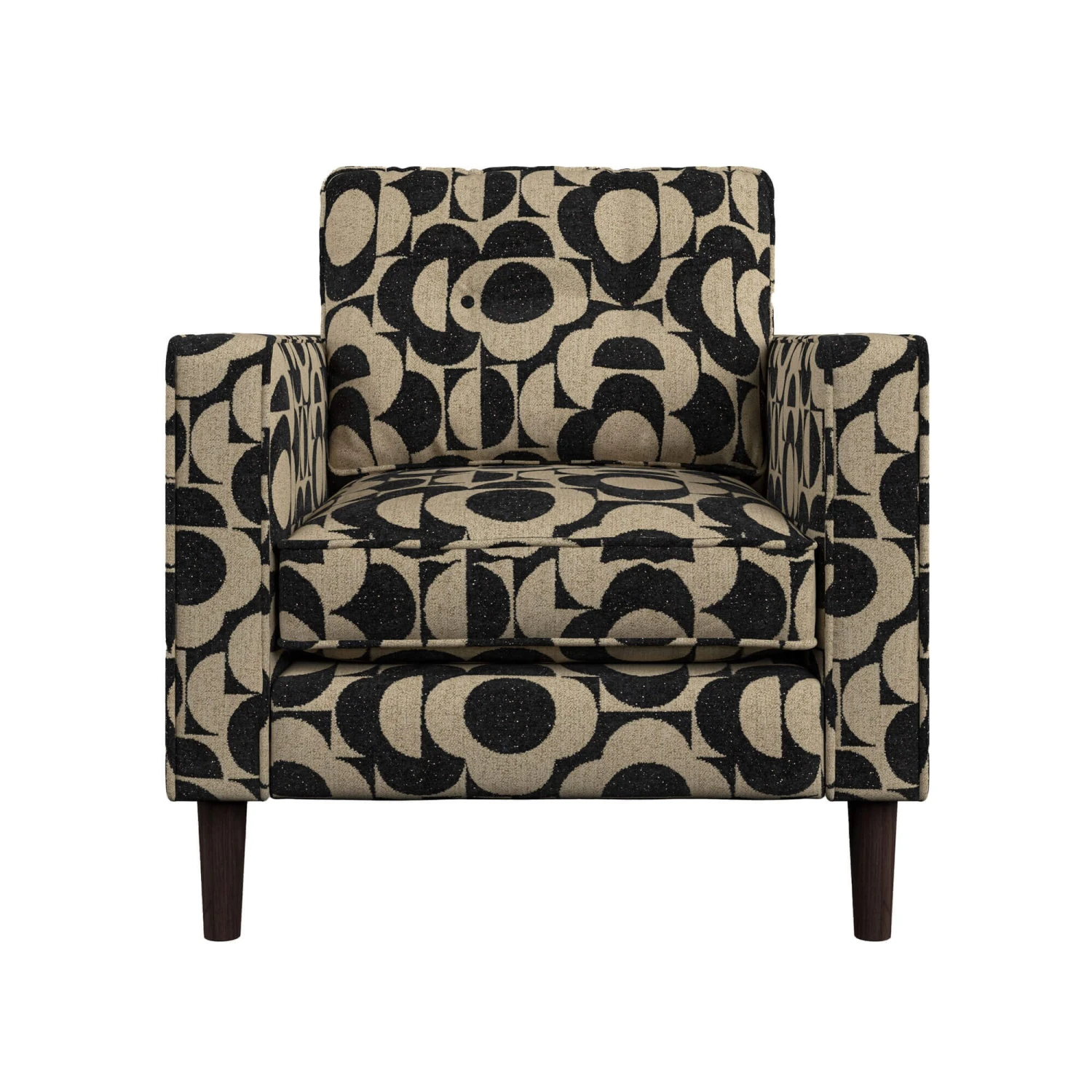 Orla Kiely Ebben Prism Monochrome Fabric Pattern Armchair 2 Orla Kiely Ebben Prism Monochrome Fabric Pattern Armchair - Image 2