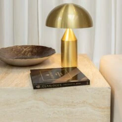 Marius Faux Travertine Side Table -Housing Units Furniture Store f2e04db8fe256392a37f311ec3e03f8f