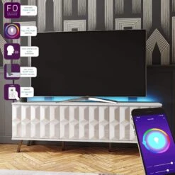 Frank Olsen Elevate White LED And Intelligent Eye TV Unit -Housing Units Furniture Store f2f0cbf5a303a511350b6c933e344ff5