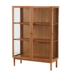 Aarhus Natural Oak Short Display Cabinet