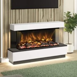 Evento Nightfall White Electric Fireplace Suite -Housing Units Furniture Store f380c2769568abf1116ec62cd6a1ff12
