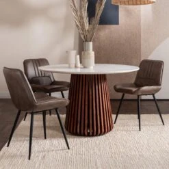 Alani Round Marble Dining Table