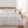 Oxton Check Natural Kingsize Duvet Set