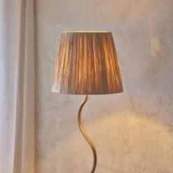 Wriggle Aged Brass Floor Lamp With Raffia Shade -Housing Units Furniture Store f4c1d505df6b14ec7188dd87cf106235