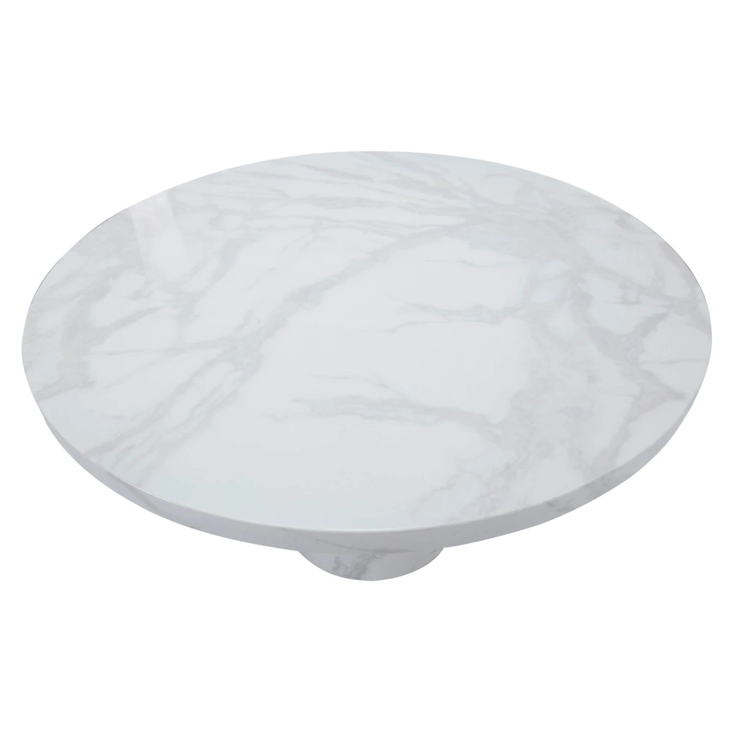Savona Bone White 130cm Circular Marble Effect Dining Table 9 Savona Bone White 130cm Circular Marble Effect Dining Table - Image 9