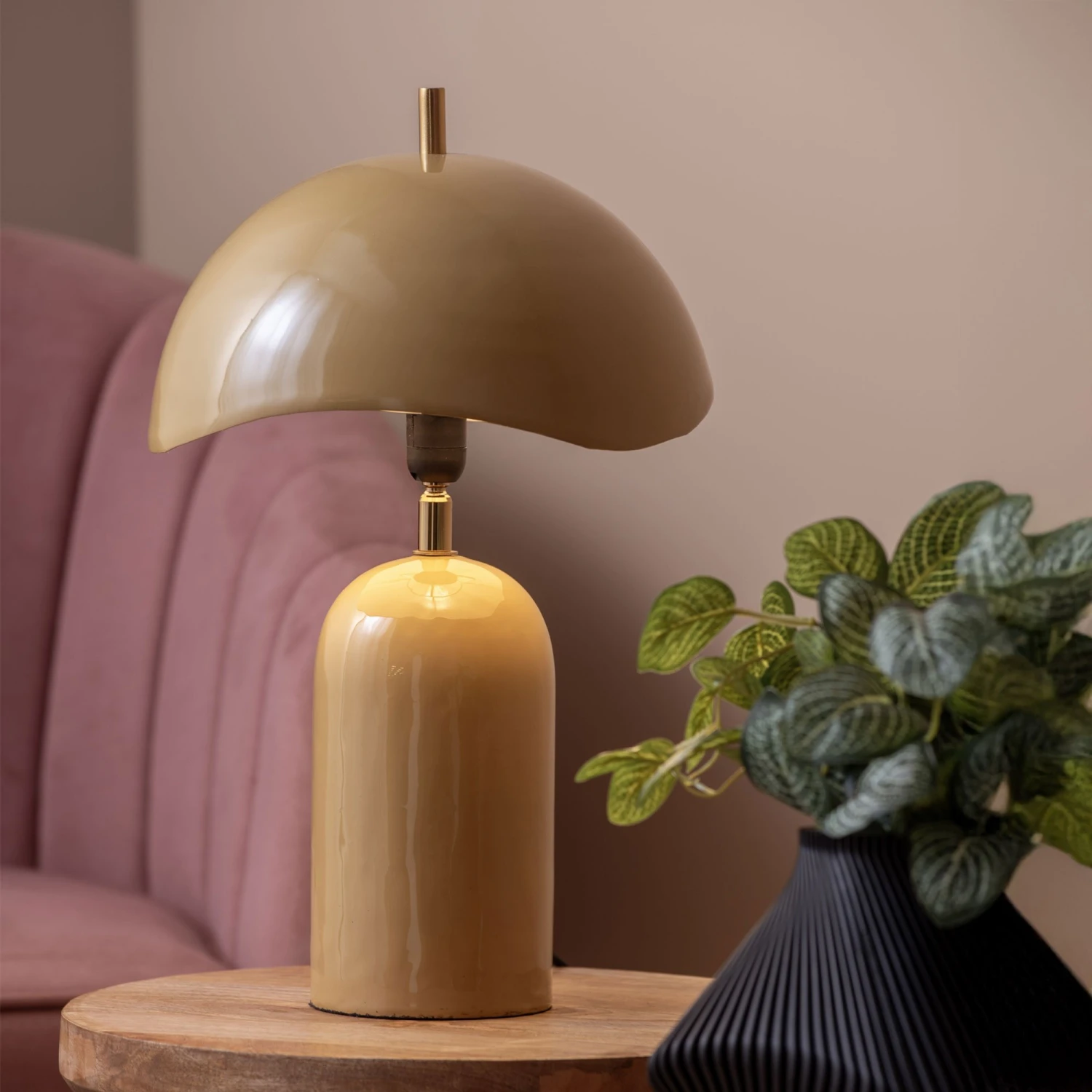Querido Honey Yellow Enamel Table Lamp 1 Querido Honey Yellow Enamel Table Lamp