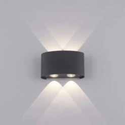 Refract Anthracite LED 4 Light Wall Lamp