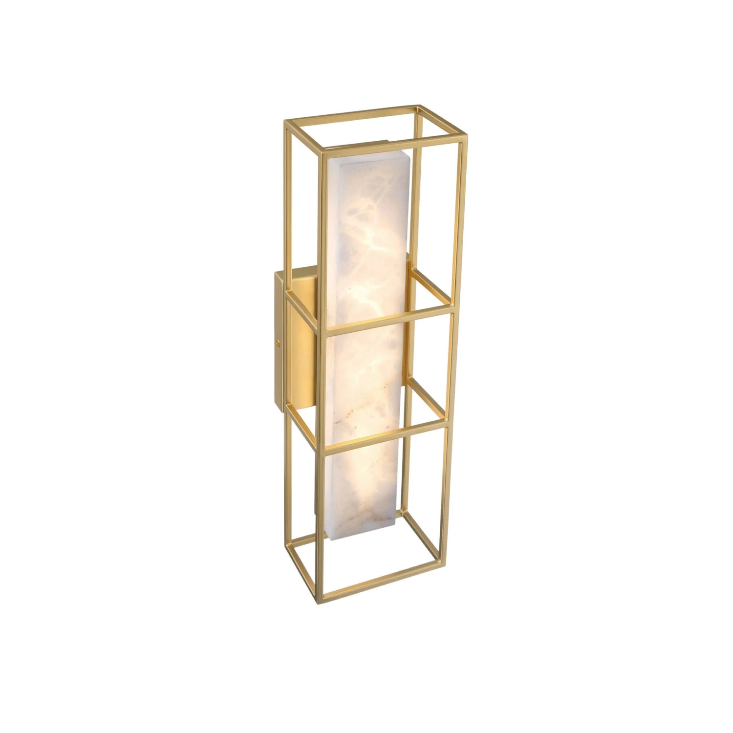 Quintiesse Blakley 16" Gold Albaster Vertical Wall Light 4 Quintiesse Blakley 16" Gold Albaster Vertical Wall Light - Image 4