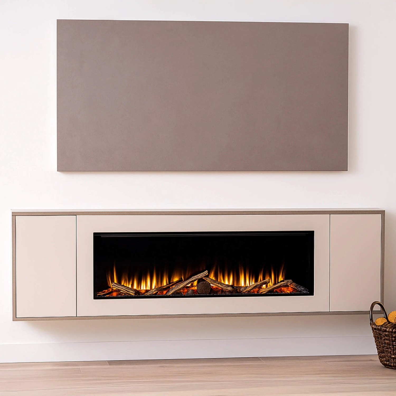 Bari 89 Peal Wall-Hung Electric Fireplace Suite 1 Bari 89 Peal Wall-Hung Electric Fireplace Suite