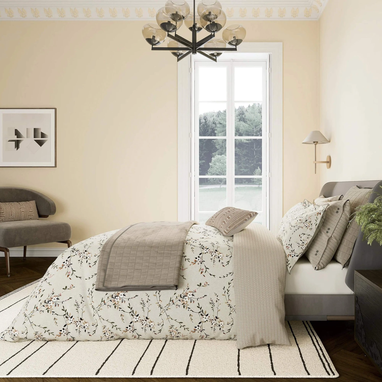 Bedeck Of Belfast Rana Warm Grey 200 Thread Count Single Duvet Set 1 Bedeck Of Belfast Rana Warm Grey 200 Thread Count Single Duvet Set