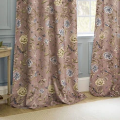 Porcelain Garden Blush Pink Chenille Room Darkening Pencil Pleat 90" X 90" Curtains -Housing Units Furniture Store fa01a63b0ce40c701ad96a49b362d271