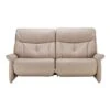 Himolla Lupo Cream Leather 3 Seater Electric Recliner Sofa
