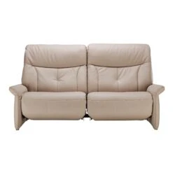Himolla Lupo Cream Leather 3 Seater Electric Recliner Sofa