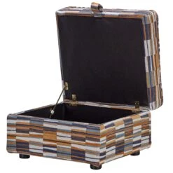 Penny Navy & Gold Storage Footstool 6 Penny Navy & Gold Storage Footstool -Housing Units Furniture Store fa4ea80cddaa64c36f5297eac3d49a76