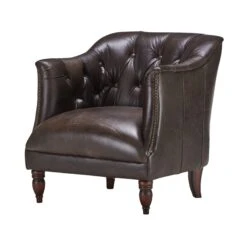 At The Helm Henson Dark Brown Leather Accent Chair 5 At The Helm Henson Dark Brown Leather Accent Chair -Housing Units Furniture Store fa60a03dc3b303f3b3c5b5af333cc9dd