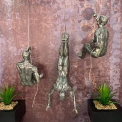 Silver Trio Of Men Climbing Wall Sculpture -Housing Units Furniture Store fa92797a64bd8d8982acca421642cb8c