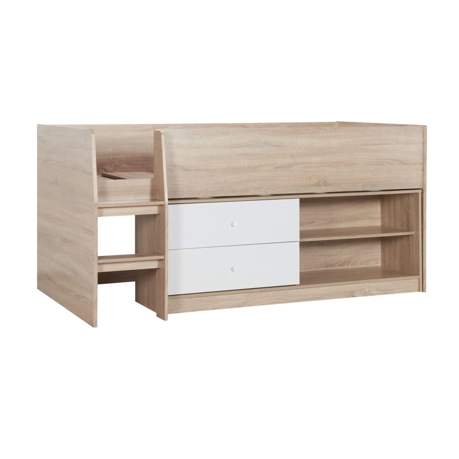 Leyton Cabin Bed In White & Oak 2 Leyton Cabin Bed In White & Oak - Image 2