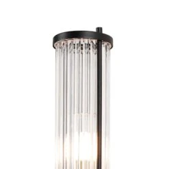 Newton Satin Black 1 Light Glass Rod Wall Light -Housing Units Furniture Store fb399868cbb4b2cbbe4d153bbea930aa