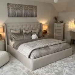 Melanie Velvet Linen Bedspread -Housing Units Furniture Store fbdeb240beabf23923af03430d593e65