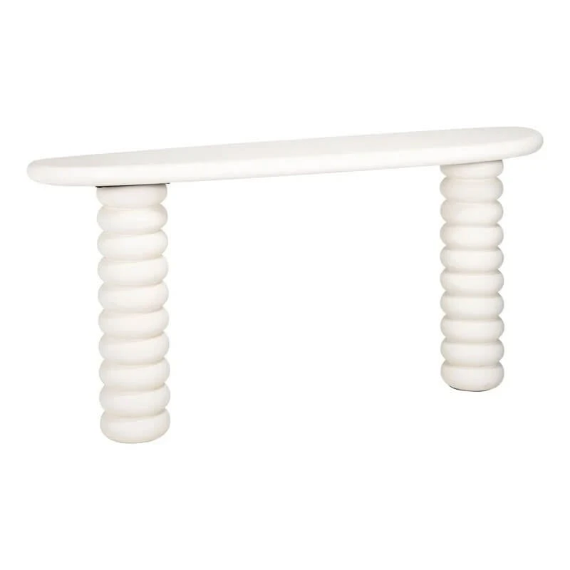 Basilia White Long Console Table 2 Basilia White Long Console Table - Image 2