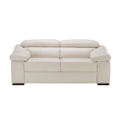 Natuzzi Gioia Dream White Leather Loveseat