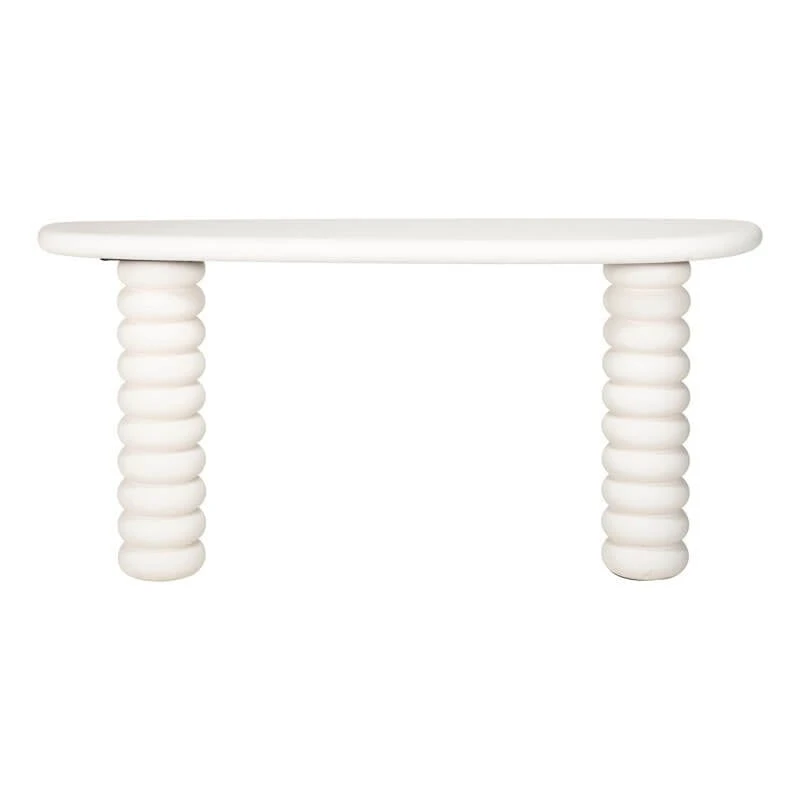 Basilia White Long Console Table 3 Basilia White Long Console Table - Image 3