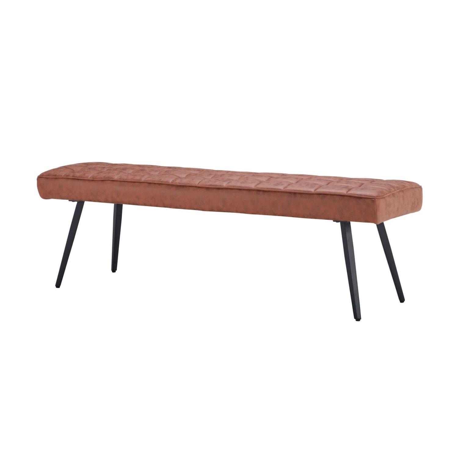 Moretti Tan Faux Leather Straight Dining Bench 1 Moretti Tan Faux Leather Straight Dining Bench