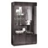 Monza Koto Grey High Gloss 2 Door Display Cabinet