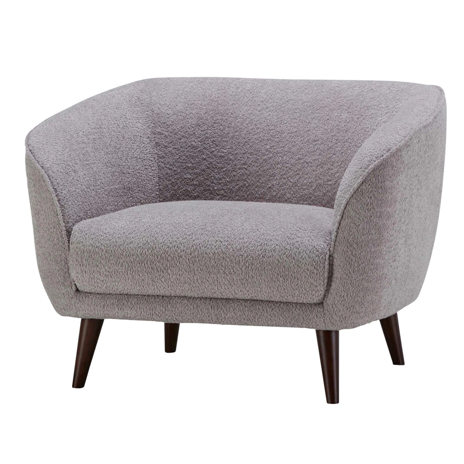 Adrienne Grey Boucle Fabric Armchair 2 Adrienne Grey Boucle Fabric Armchair - Image 2