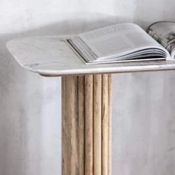 Rochelle Mango Wood & Marble Console Table -Housing Units Furniture Store fd7f628b59c28ab801521288fb5db334