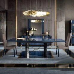 Celeste High Gloss Cobalt Blue 196cm Extending Dining Table -Housing Units Furniture Store fe929b0fd154f12e6d8918f490b6b623