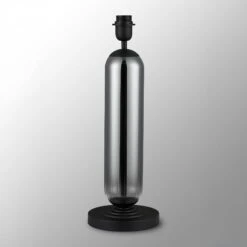 Ariah Satin Black & Smoke Fade Glass Tubular Table Lamp Base